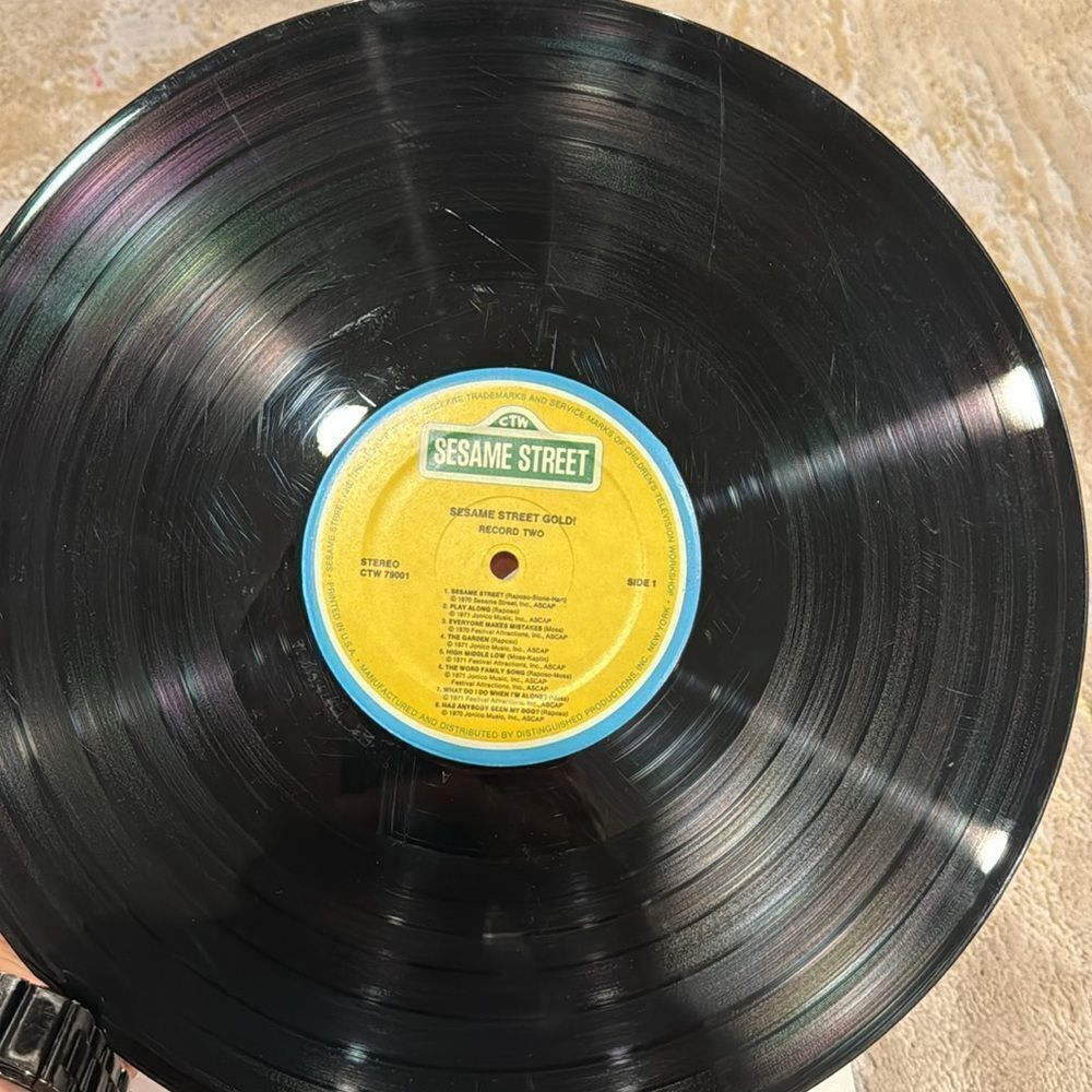 Vintage Jim Henson Muppets Sesame Street GOLD 2 LP RECORD SET CTW 79001 - Picture 5 of 8